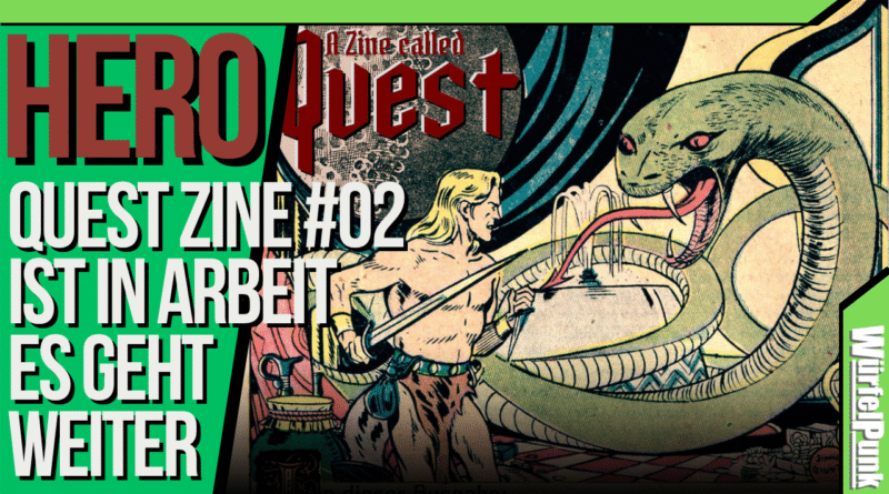 Thumbnail des verlinkten Youtube Videos. Es zeigt das Cover des ersten Quest Zines und den Titel als Text